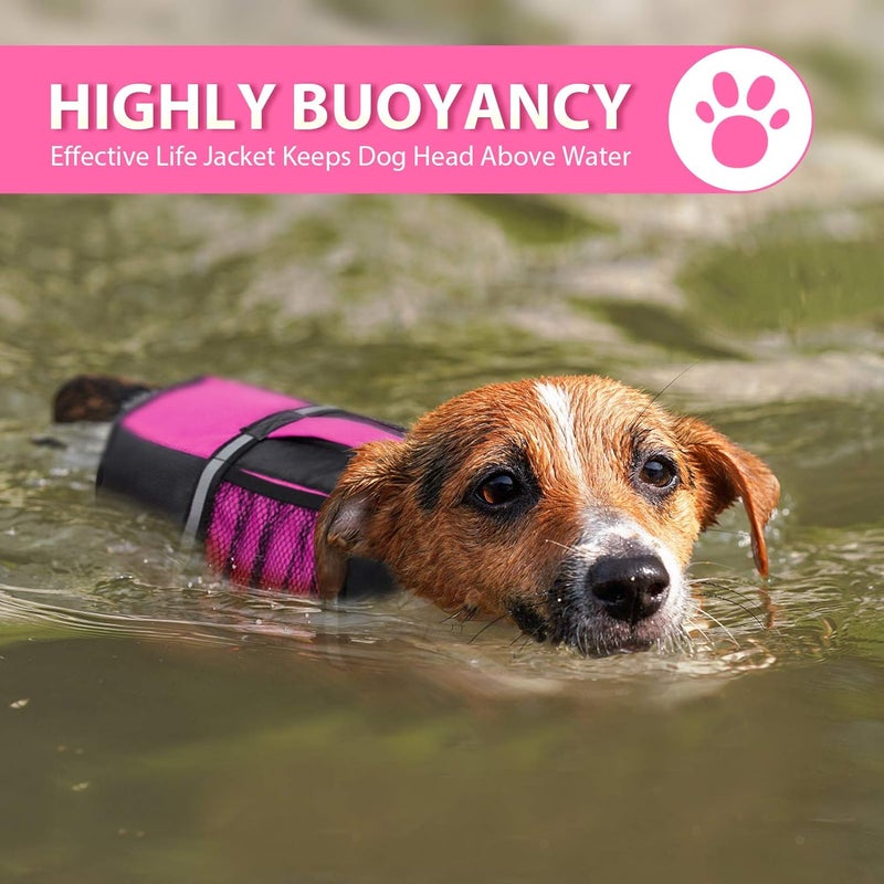 Queenmore Small Dog Life Jacket, Adjustable Pet Life Vest for Small and Medium Dogs with High Buoyancy, Rescue Handle, Reflective Bands for Boating, Canoeing, Swimming - Image 4
